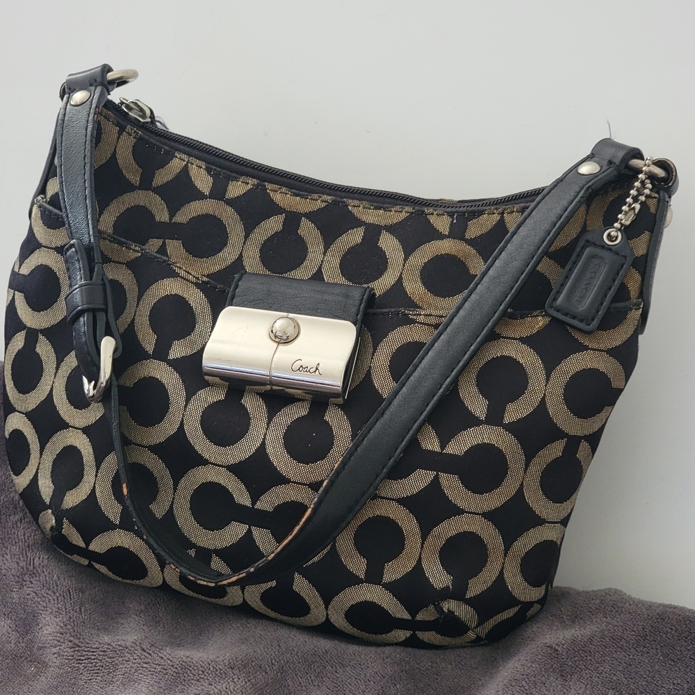 Coach Vintage 09 Signature Sufflette Small  Hand Bag Y2K Authentic Mini Purse